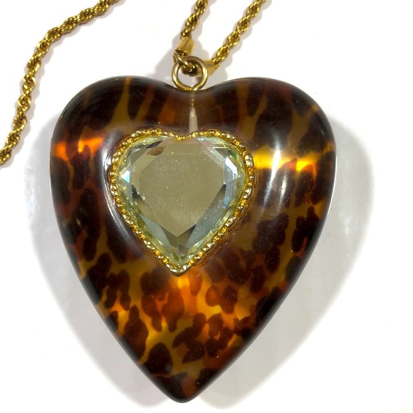 Rare retired X-Large lucite Leopard 🐆 heart ❤️ - Picture 5 of 9